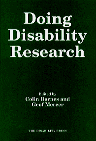 Doing Disability Research - book cover
